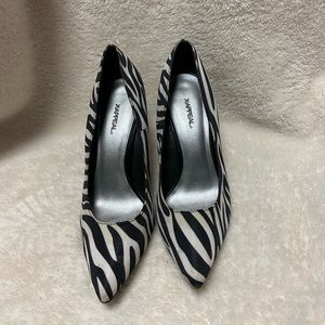 Zebra print heels